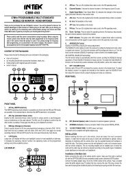 USER MANUAL CBM-450 UK - Intek