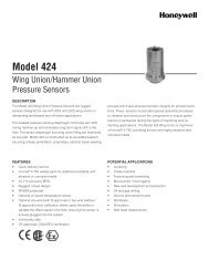 Model 424 - Honeywell Test and Measurement Sensors