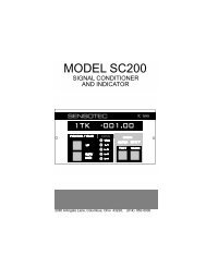 MODEL SC200 - Honeywell Test and Measurement Sensors