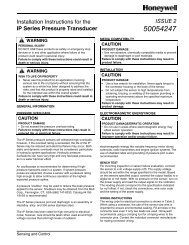 IP Series Pressure Transducer Installation Instructions