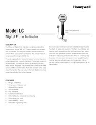 Model LC - Honeywell Test and Measurement Sensors