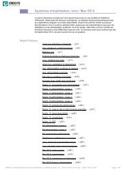 SystÃ¨mes d'exploitation, Unix / Mac OS X - Orsys