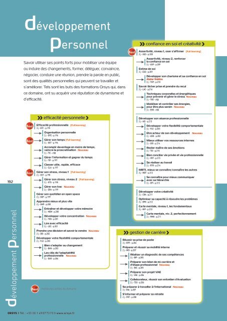 dÃ©veloppement personnel - Orsys