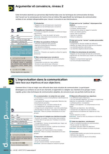 dÃ©veloppement personnel - Orsys