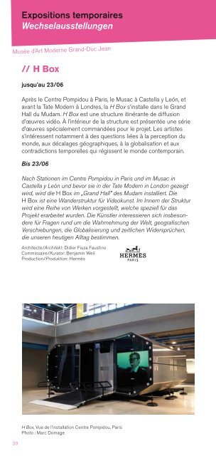 Programme des musÃ©es Museumsprogramm - D'stater musÃ©eÃ«n