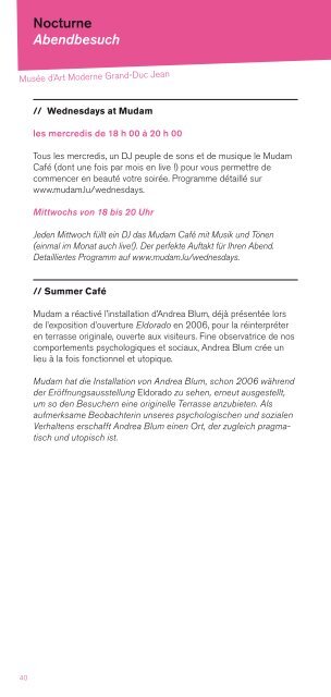 Programme des musÃ©es Museumsprogramm - D'stater musÃ©eÃ«n