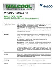PRODUCT BULLETIN NALCOOL 4070 - Statewide Oil