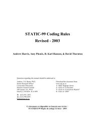 STATIC-99 Coding Rules Revised