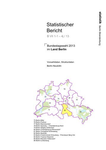 Bundestagswahl 2013 im Land Berlin - Die Landeswahlleiterin fÃ¼r ...