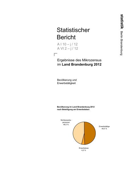 Mikrozensus im Land Brandenburg 2011 - Amt für Statistik Berlin ...
