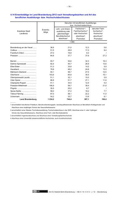 Mikrozensus im Land Brandenburg 2011 - Amt für Statistik Berlin ...