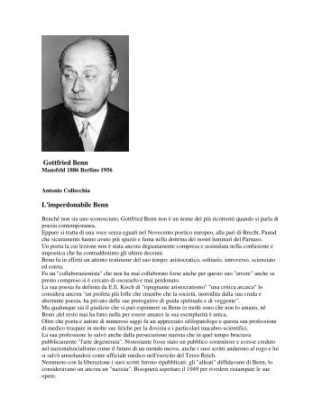 Gottfried Benn Bibliografia e scheda di Antonio ... - Cristina Campo