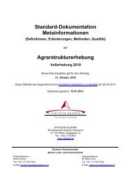 Agrarstrukturerhebung Vollerhebung 2010 - Statistik Austria