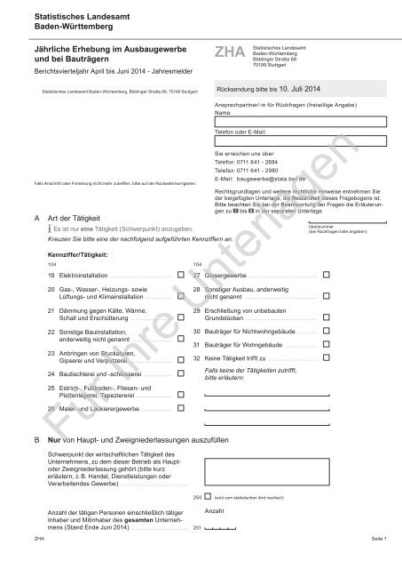 Formular (PDF) - Statistisches Landesamt Baden-WÃ¼rttemberg