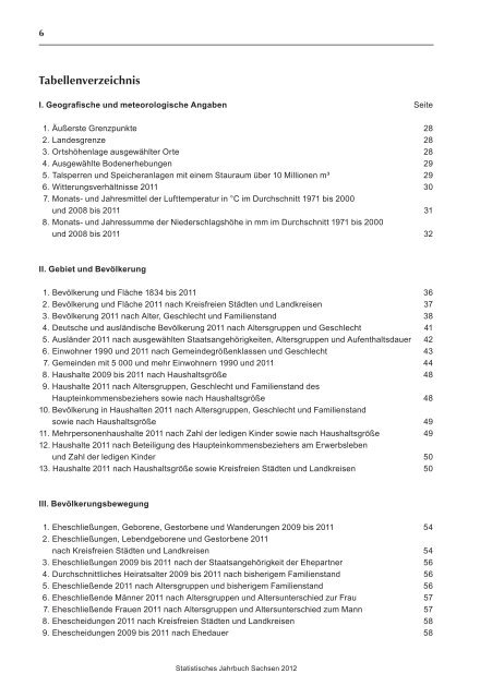 Statistisches Jahrbuch 2012 - Statistik - Freistaat Sachsen