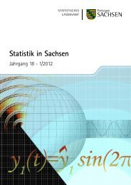 Statistik in Sachsen Jahrgang 18 - 1/2012 - Statistik - Freistaat ...
