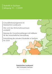 Zeitschrift 1/2009 - Statistik - Freistaat Sachsen