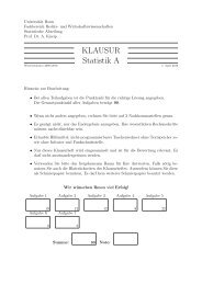 KLAUSUR Statistik A - UniversitÃ¤t Bonn