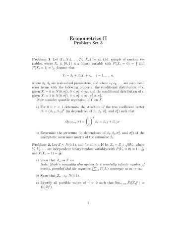 Econometrics II