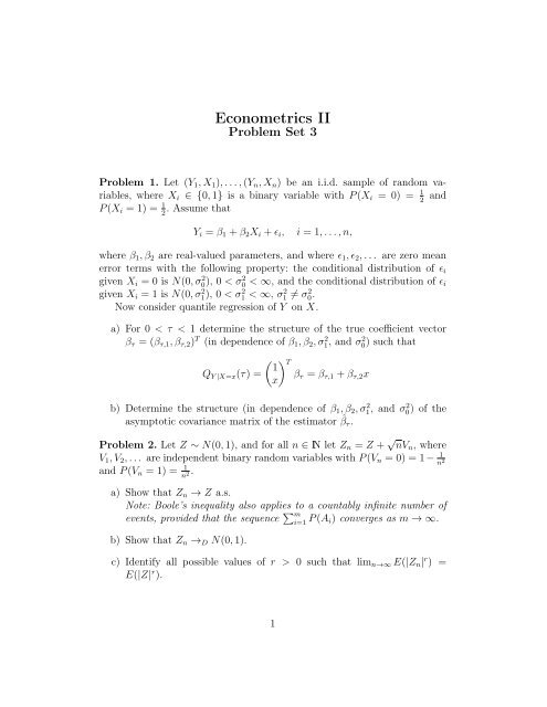 Econometrics Ii