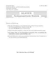 KLAUSUR Nichtparametrische Statistik - UniversitÃ¤t Bonn