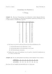 GrundzÃ¼ge der Statistik A 7.Â¨Ubung