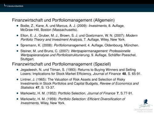 Kennzahlen im Portfolio und Asset Management - Lehrstuhl fÃ¼r ...