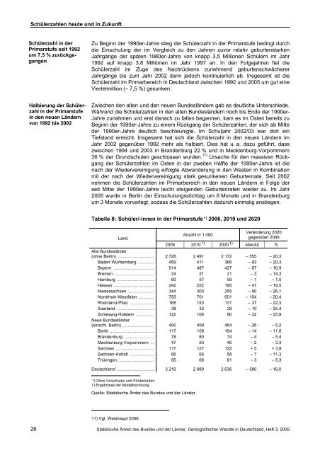 Demografischer Wandel in Deutschland, Heft 3 ... - Statistische Ãmter