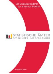 Die QualitÃ¤tsstandards der amtlichen Statistik ... - Statistische Ãmter