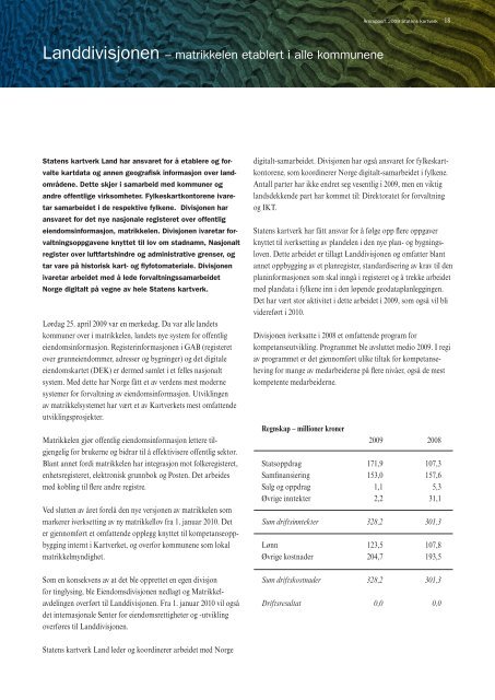 Ãrsrapport 2009 (pdf) - Kartverket