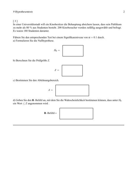 Kapitel 9: Hypothesentests