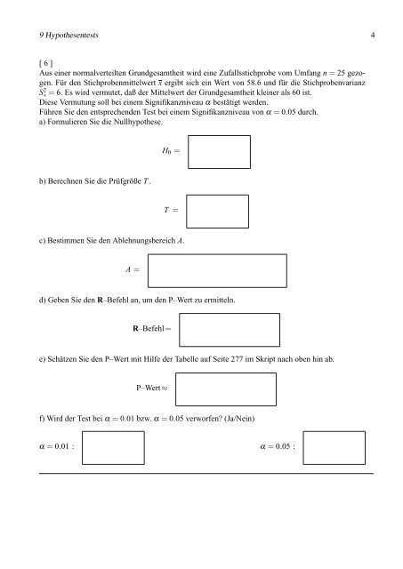 Kapitel 9: Hypothesentests