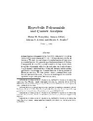 Hyperbolic Polynomials and Convex Analysis - Department of ...