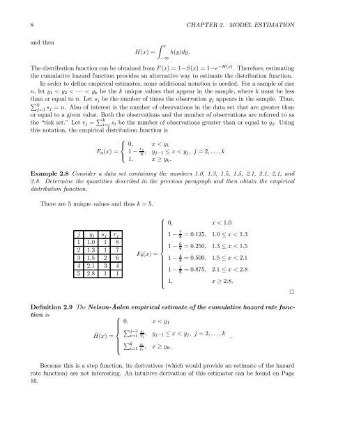 Estimation, Evaluation, and Selection of Actuarial Models