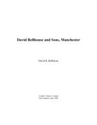David Bellhouse and Sons, Manchester - University of Western Ontario