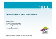 DART-Europe: a short introduction - Statsbiblioteket
