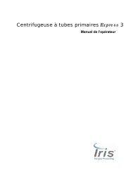 Centrifugeuse Ã  tubes primaires Express 3 - Iris Sample Processing