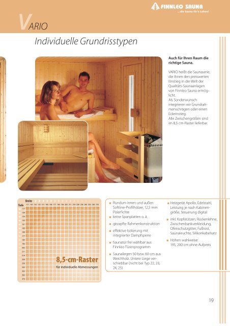 Finnleo Sauna-Katalog