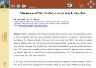 Effectiveness of Filter Trading as an Intraday Trading Rule