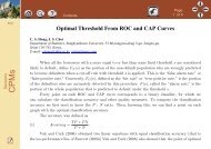 Optimal Threshold From ROC and CAP Curves