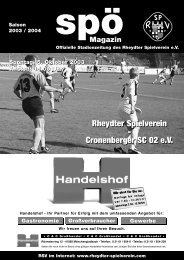 Rheydter Spielverein - Cronenberger SC 02 e.V. ... - Staubesand