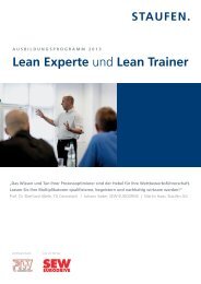 Lean Experte und Lean Trainer - Staufen