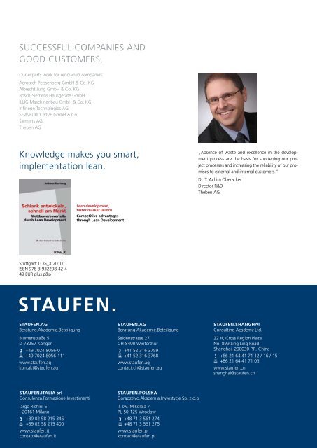 Brochure Lean Development - Staufen