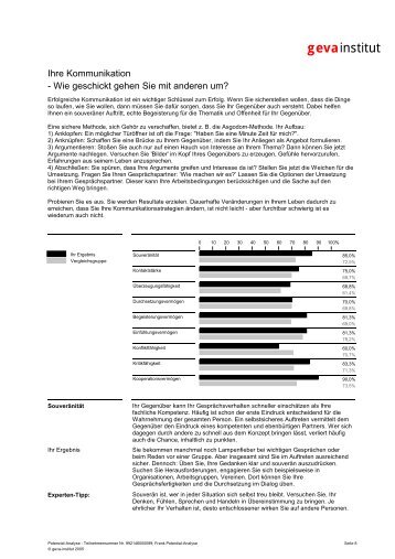 Beispiel-Gutachten der Potenzialanalyse des geva ... - Staufenbiel.de