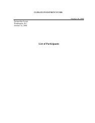 World Bank Letterhead - Climate Investment Funds