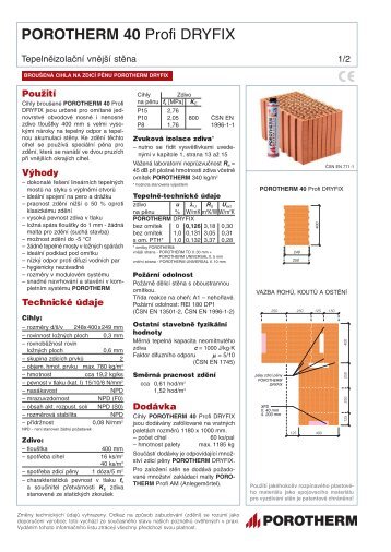 Pálená broušená cihla Porotherm 40 Profi Dryfix - STAVOMARKET