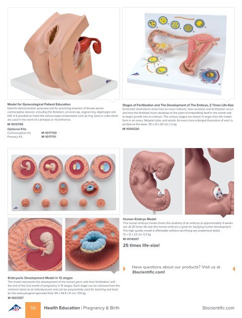 3B Scientific - MEDICAL EDUCATION Catalog