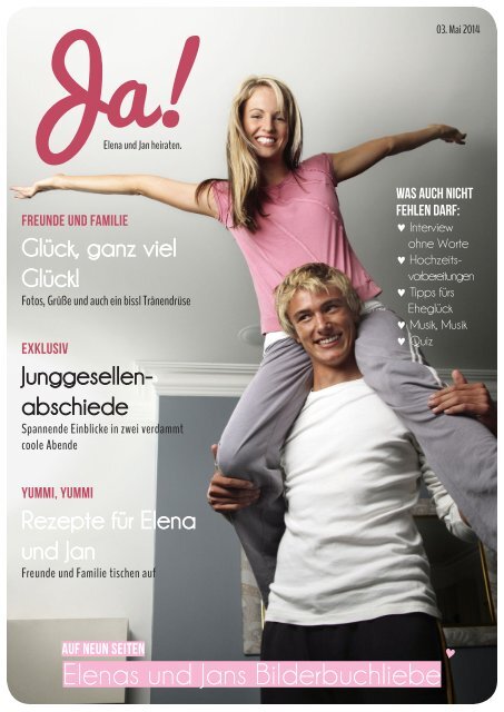 Ja-Worte Hochzeitsmagazine - Beispielheft "Ja! Elena und Jan heiraten"