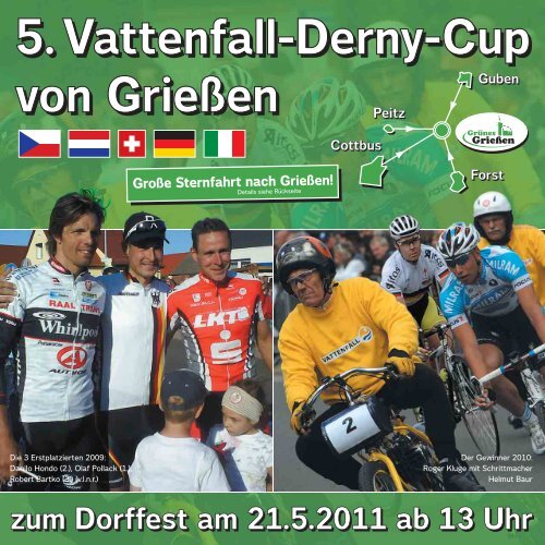 5. Vattenfall-Derny-Cup von GrieÃen 5. Vattenfall-Derny ... - Stayer.de