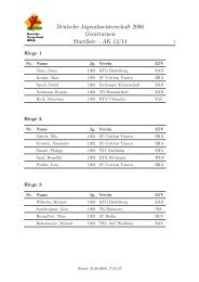 Deutsche Jugendmeisterschaft 2006 GerÃ¤tturnen Startliste â AK 13/14